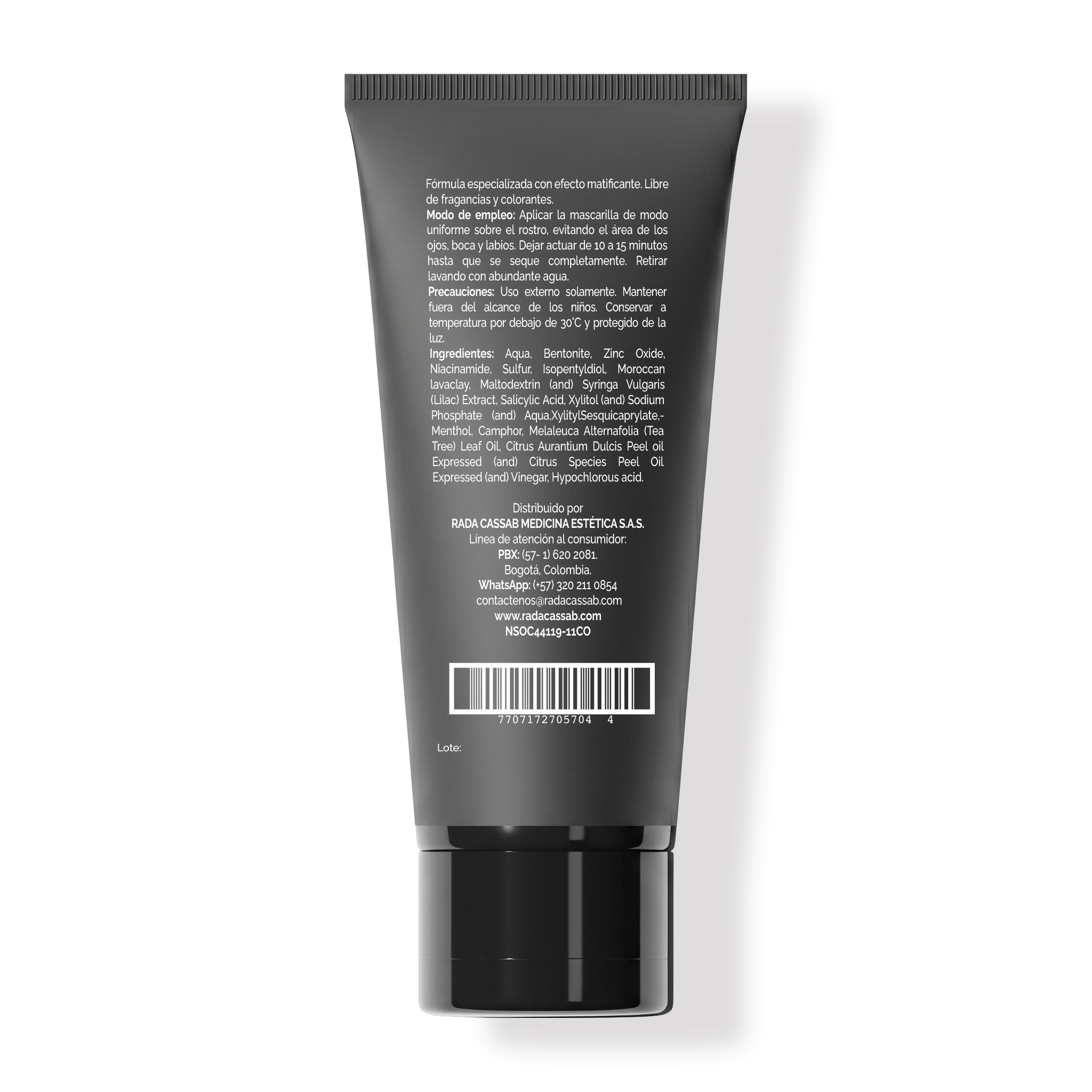 MASCARILLA FACIAL CONTROL GRASA VULCANUS - Imagen 2